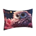 thumbnail image 2 of Binfone Cute Flower Owl Standard Size Pillowcase, Long Staple Pure Cotton Envelope Closure Pillow Cover (Pillow core not included),20"x30", 2 of 7