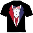 thumbnail image 1 of Tuxedo Shirts - 4th of July Boys Girls - Funny Humor Novelty Graphic Tees - USA American Flag - Toddler Size 2T 3T 4T 5/6T, 1 of 2