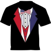 Tuxedo Shirts - 4th of July Boys Girls - Funny Humor Novelty Graphic Tees - USA American Flag - Toddler Size 2T 3T 4T 5/6T