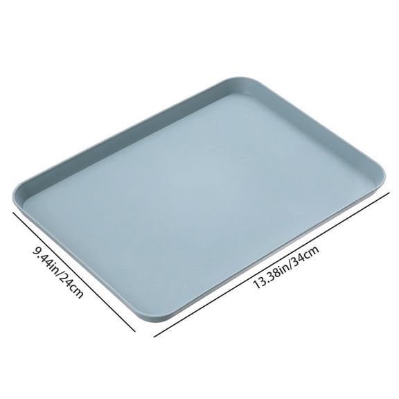 Plastic Tray, Organizer Tray, D 2-Pack Plastic Serving Trays, Rectangular Fast Food Plates for Indoor Use, Lightweight & Durable for Daily Serving, by Goohae
