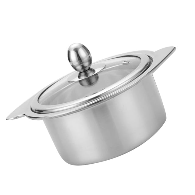 MERRYHAPY 1pc Stainless Steel Hot Pot For Induction Cookers Food Grade Stewpot With Lid For Cooking And Preparation