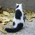 thumbnail image 4 of Wool Felt Familiars – Quirky Handmade Companions, Quirky Handmade Wide-Eyed Cat Figurines, Soft Needle-Felted Desk/Shelf Decors, Unique Gift for Cat Lovers/Handcraft Collector (#C), 4 of 10