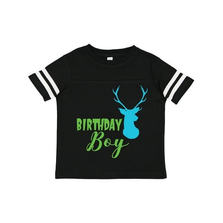 

Inktastic Birthday Boy Deer Head Deer Antlers Gift Toddler Boy Girl T-Shirt