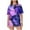 Purple, variant on Idoravan Two Piece Sets Women Clothing Summer Pajamas for Women Women's Casual Loose Printing Round Neck Short Sleeved Shorts Pajamas Suit