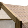 thumbnail image 5 of Peach Pet House, Old Fashion Zigzag Chevron Pattern with Warm Color Scheme Vintage Retro Design Print, Outdoor & Indoor Portable Dog Kennel with Pillow and Cover, 5 Sizes, Multicolor, by Ambesonne, 5 of 5