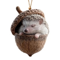 Forest Animal Acorn Ornaments 2026 New Cozy Forest Christmas Ornaments, 1 Pc Pine Cone Animal Decoration, Woodland Creature Hanging Ornament, Acrylic Hanging Ornament for Home Decor, 3.14 Inch,A