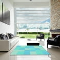 thumbnail image 7 of Ahgly Company Machine Washable Indoor Round Transitional Turquoise Green Area Rugs, 5' Round, 7 of 7