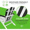 thumbnail image 4 of NewTechWood Atlantic Classic Curveback Zebra Plastic Outdoor Patio Adirondack Chair, 4 of 5