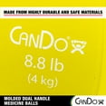 thumbnail image 4 of CanDo Molded Dual-Handle Medicine Ball for Strength Training, Core Workouts, Warmups, Cardio, and Plyometrics with Handles for Home and Clinic Use, 4 of 6
