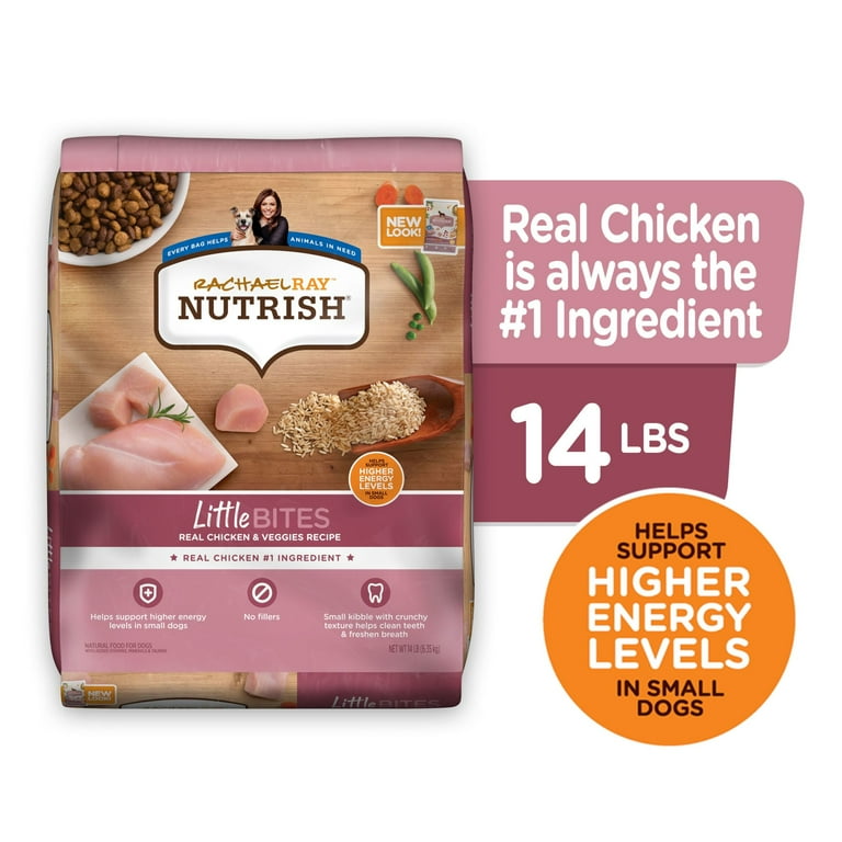 Rachael Ray Nutrish Little Bites Small Breed Dry Dog Food Real Chicken Veggies Recipe 14 lbs