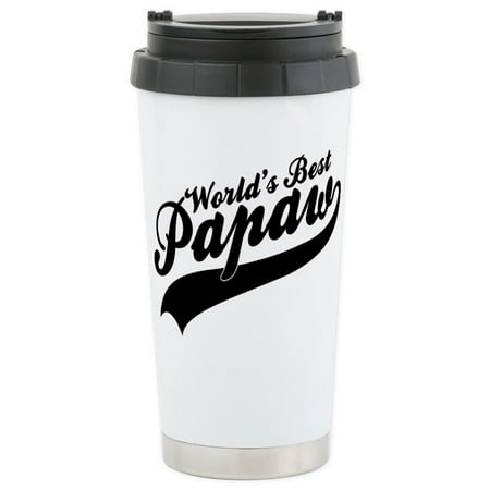 CafePress - World's Best Papa - Stainless Steel Travel Mug, Insulated 16 oz. Coffee (Best Travel Tumbler Review)