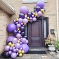 thumbnail image 1 of Beyondtrade 107pcs Metallic purple Gold Balloons Garland Arch Kit for Decoration Baby Shower Birthday Party Wedding backdrop, 1 of 7
