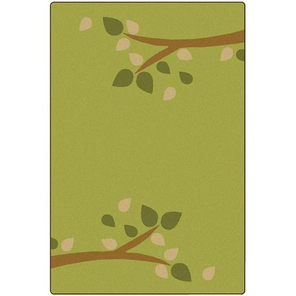 Carpets for Kids 1593509 Soft Branching Out Rectangle Rug, Green - 4 x 6 ft.