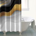 thumbnail image 4 of Black White Gold Wave Marble Shower Curtain 84"x72" ,Bathroom Decorative Shower Curtains Set with 12 Hooks,Modern Waterproof Washable Shower Curtain, 4 of 6