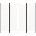 thumbnail image 2 of vidaXL 4-Panel Free Standing Fabric Folding Room Divider Screen White 200x180 cm, 2 of 5