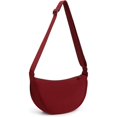 thumbnail image 1 of Bolso bandolera en forma de media luna - Informal - Bolso bandolera - Color liso - Versátil - Bolso en forma de media luna - Bolso de hombro - Correa ajustable - Granate, 1 of 6