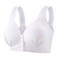 thumbnail image 4 of VISALY Daisy Bras for Older Women Front Closure Wireless Push Up Bras T-Shirt Bras for Older Women Front Closure Bras Push Up Support Bras Snap Front Bras Soft Stretch Bras Silver 36, 4 of 4