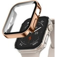 thumbnail image 1 of 2 Pack Hard Case Compatible with Apple Watch 40mm Series 6 SE Series 5 Series 4 with Tempered Glass Screen Protector, Rosegold/Clear Ultra-Thin Durable Waterproof Protective Cover for iWatch, 1 of 5