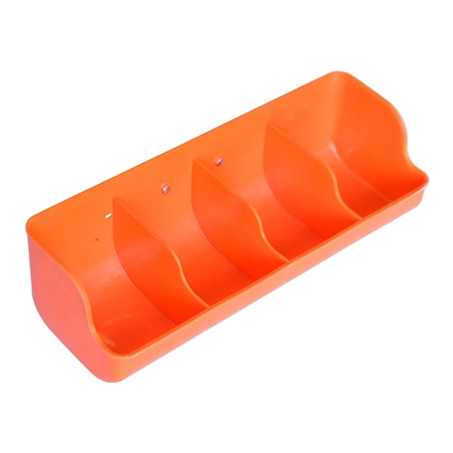 Comedero para lechones Zulema Comedero para cerdos 4 ranuras naranja