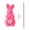 Pink, variant on Flocked Bunny Figurines with Bowtie & Sunflower - 7.8" Easter Tabletop Decorations for Spring Centerpieces, Home Office, Lawn, and Garden Party Sculpture Decor