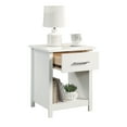 Mainstays Hillside Nightstand with Drawer, White Finish
