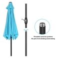 thumbnail image 7 of Ainfox 9ft Patio Umbrella with Stand Outdoor Portable Table Market Umbrella with Push Button Tilt/Crank Waterproof UV-proof,Blue, 7 of 7