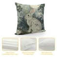 thumbnail image 4 of Nawypu Rabbit Throw Pillow Cover Watercolors Floral Moon Tree Forest Farmhouse Modern Gray Decorative Cozy Couch Outdoor Living Room Pillow Cases, 4 of 5