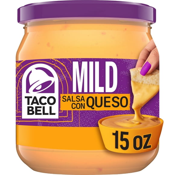 Taco Bell Mild Salsa Con Queso Cheese Dip, 15 oz Jar