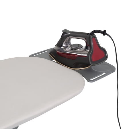 BETTER HOMES & GARDENS WIDE‑TOP IRONING BOARD – 47″ X 38″, ADJUSTABLE HEIGHT, STEEL FRAME, BUILT‑IN IRON REST AND CLOTHES RACK, NON‑SLIP FEET, GREY