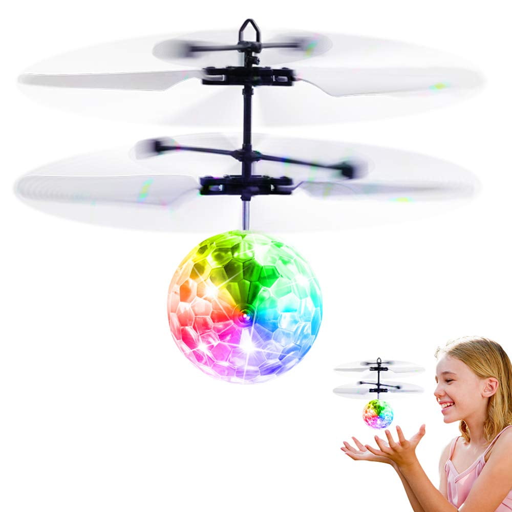 Hand Flying Toy Ball LED Saucer Hovering Induced Infrared Sensor Aircraft UFO 