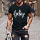 thumbnail image 2 of Camiseta de Manga Corta Impresa de Estilo Masculino, Tops Cortos para las Mujeres Pullover Casual Primavera Verano Uso Diario, 2 of 8