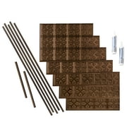 FASÄDE Traditional Style/Pattern 10 Decorative Vinyl Backsplash 15 sq ft Kit in Oil-Rubbed Bronze