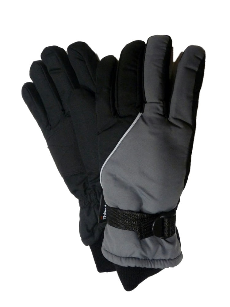Boys Girls Unisex Kids Gloves Winter Ski Black Faded Glory Fits Ages 4-7 S/M 43552960231 