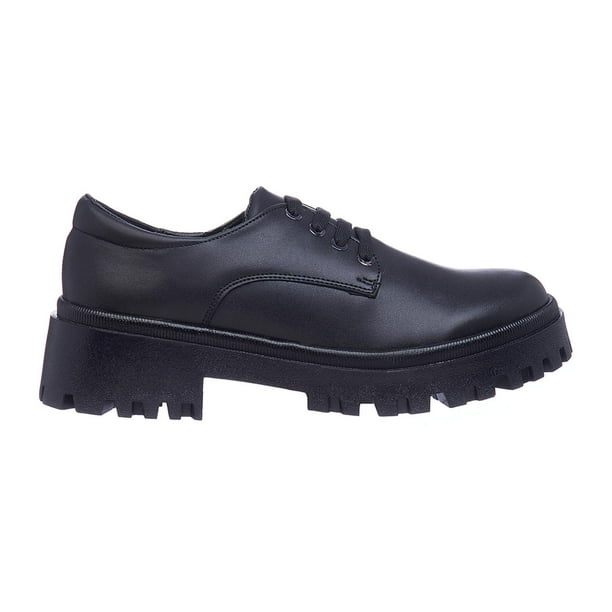 Zapatos Tipo Creepers Para Mujer Negro Tipo Piel Casuales negro 25 Incógnita 088D7Q