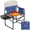 Blue, variant on Sunnyfeel 2 pack eated Oversized Foldable Director Camping Chair with Side Table, Red