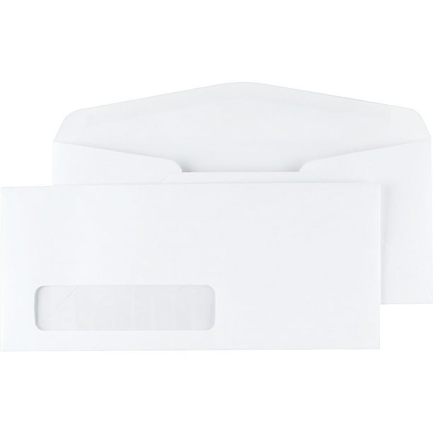 Staples Gummed Business Envelope 4 1/8" x 9 1/2" White Wove 500/Box