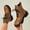 Ginger, variant on Fashion Glossy Platform Ankle Boots for Women, Lace Up Chunky Lug Sole Booties, Thick, Non-slip Sole Side Zipper Short Boots for Daily Casual Wear