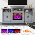 thumbnail image 3 of VINGLI Electric Fireplace Television Stand with Mantel, Gray, 85", 163.3 lbs, 3 of 9