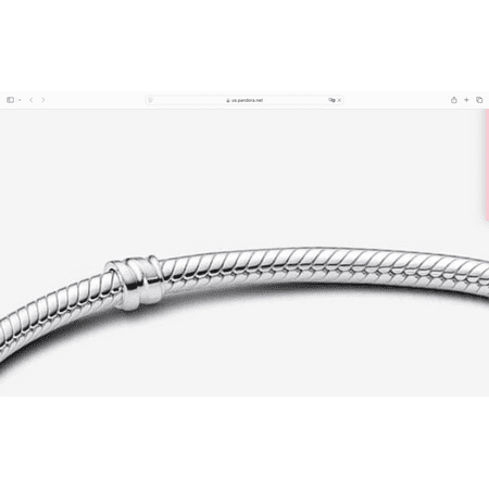 PANDORA Classic Snake Chain Charm Necklace - With Gift Box- 40 cm