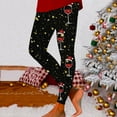 thumbnail image 1 of MKLEKYY Leggings de compresión para mujer Leggings con estampado de copos de nieve navideños de cristal rojo para mujer para uso deportivo, 1 of 4