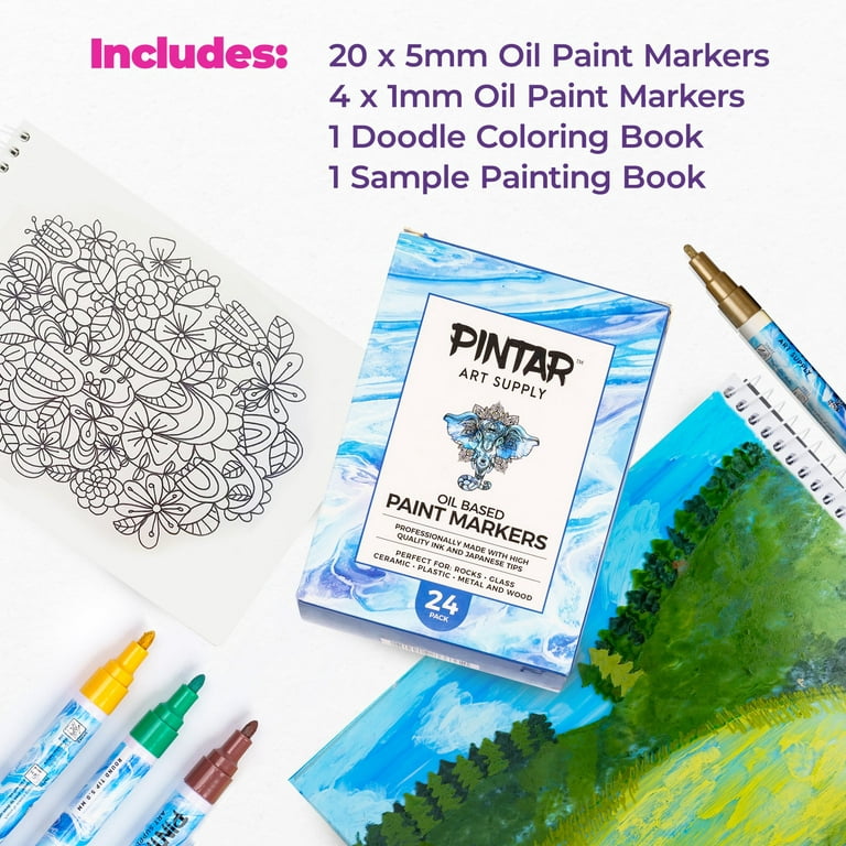 Buy PINTAR Oil Based Paint Pens, 24 Pack