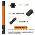 Tonsiki Hex Shank Magnetic Torx Screwdriver Bits for Power Impact ...