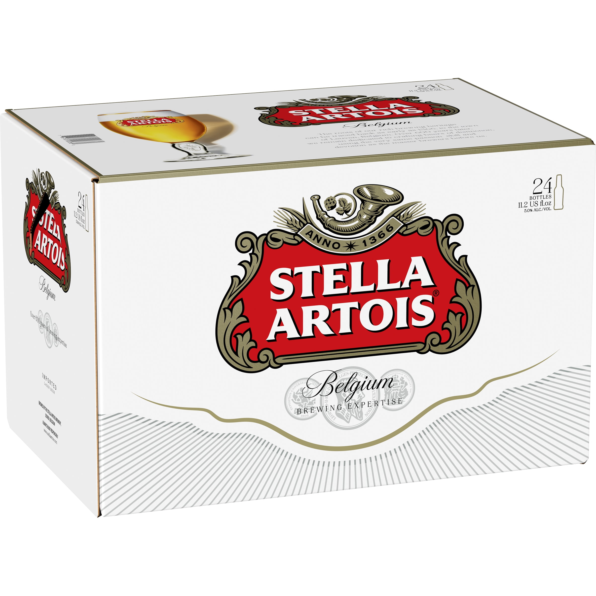 Stella Artois Lager 24 Pack Beer 11 2 Fl Oz Bottles Walmart Com Walmart Com