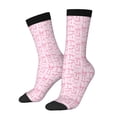 thumbnail image 1 of Lsque Ribbon Bow Printed Men's Crew Socks, Soft Durable Breathable Moisture-Wicking with Odor Control Cotton socks, 1 of 6