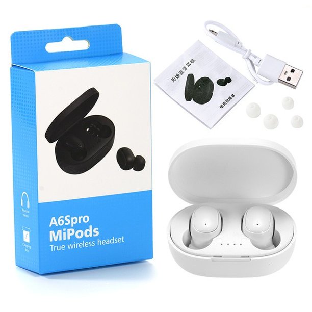 mini Audífonos Inalámbricos bluetooth 5.0 tws A6s Con Caja De Carga Con Cancelación De Ruido/Deportivos Para smartphonePKI7/I7S/I12/Y30/Y50/JBL/S6/E6S/XT11/M165/X9/F9