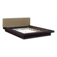 thumbnail image 2 of Modway Freja Queen Wood Polyester Fabric Platform Bed in Cappuccino/Latte, 2 of 8