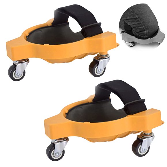 2 Pcs Rolling Heavy-Duty Knee Pads for Work Knee Blades Kneeling Pads with Wheels 360 Degree