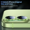 thumbnail image 3 of Dteck 2 Pack for iPhone 17 Camera Lens Protector, Shatterproof Strong Adhesion Metal Aluminum Alloy Tempered Glass Camera Screen Protector,Green, 3 of 6