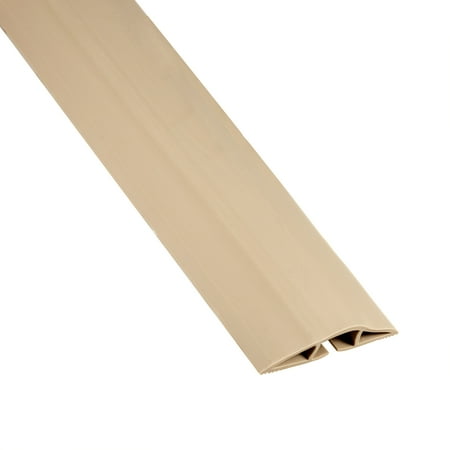 Cordinate 6 Ft Floor Cord Cover Rubber Low Profile Cable Protector Tan 49629