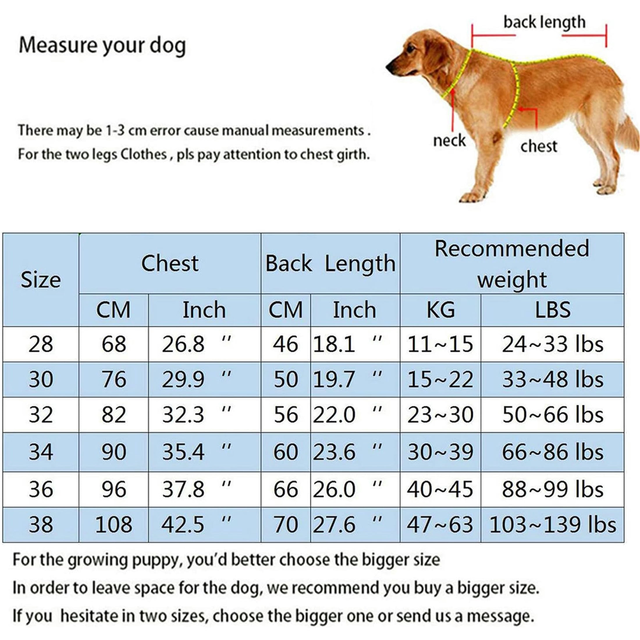 UOSIA Dog Jumpsuit - Waterproof Blue Zip Up Dog Clothes, Large Size, Full Belly Coverage